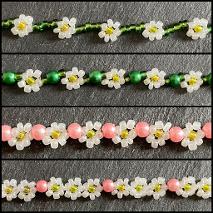 Daisy chains made with beads 
