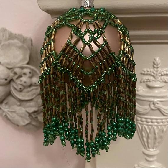 Green and bronze chandelier Christmasbauble.