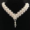 The necklace made with a drop at the front and no edging.