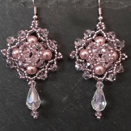 Pale pink Persephone earrings.
