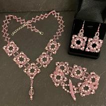 Pink renaissance necklace set.