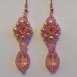 Pink version of Hulton Abbey earrings.