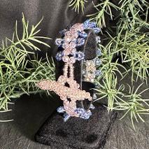 Pink and blue bracelet
