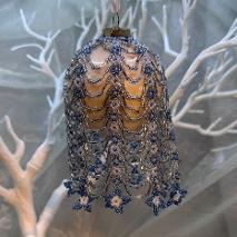 Bauble ornament cover made from seed beads.