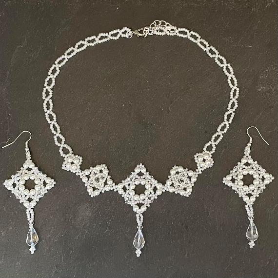 Tudor necklace and earrings.